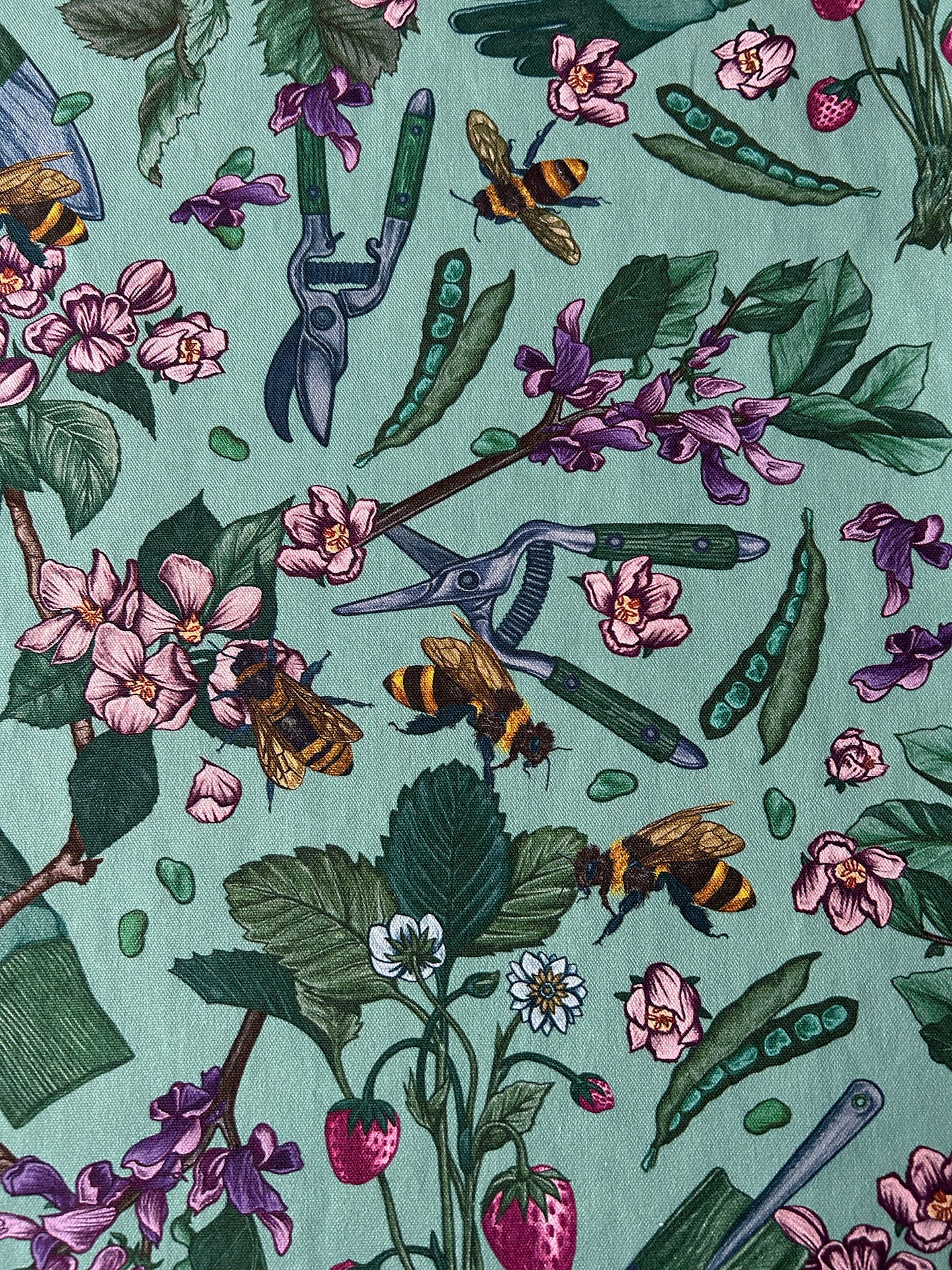 Signature Bee Mint Furnishing Fabric