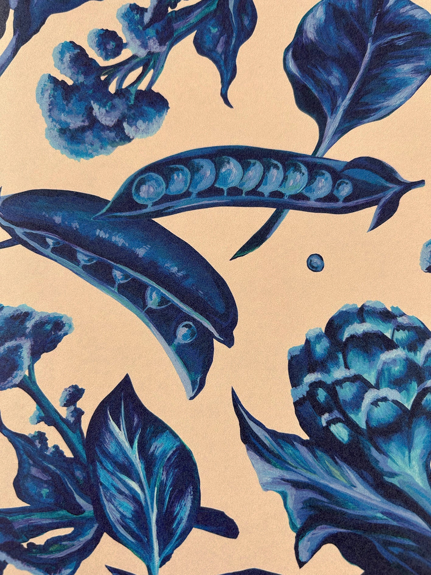 Veg Out Blue Cabbage Wallpaper